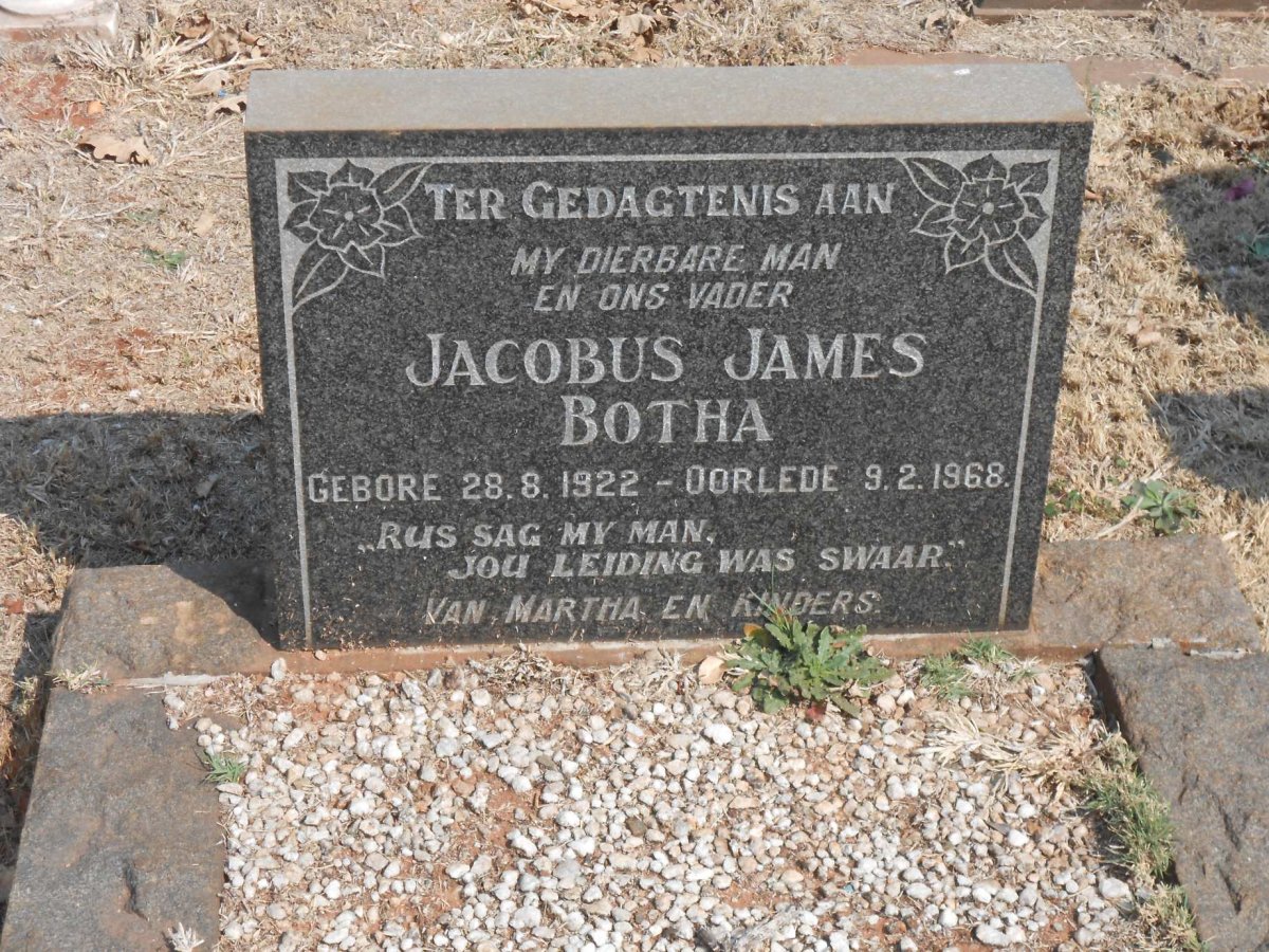 BOTHA Jacobus James 1922-1968