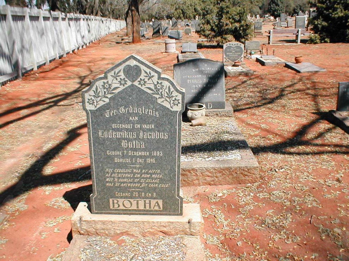BOTHA Lodewikus Jacobus 1893-1945