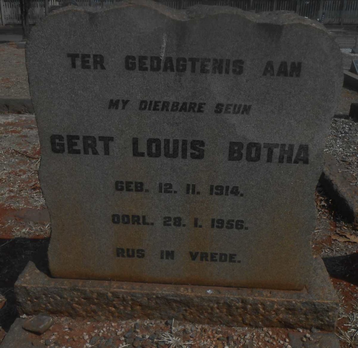 BOTHA Gert Louis 1914-1956