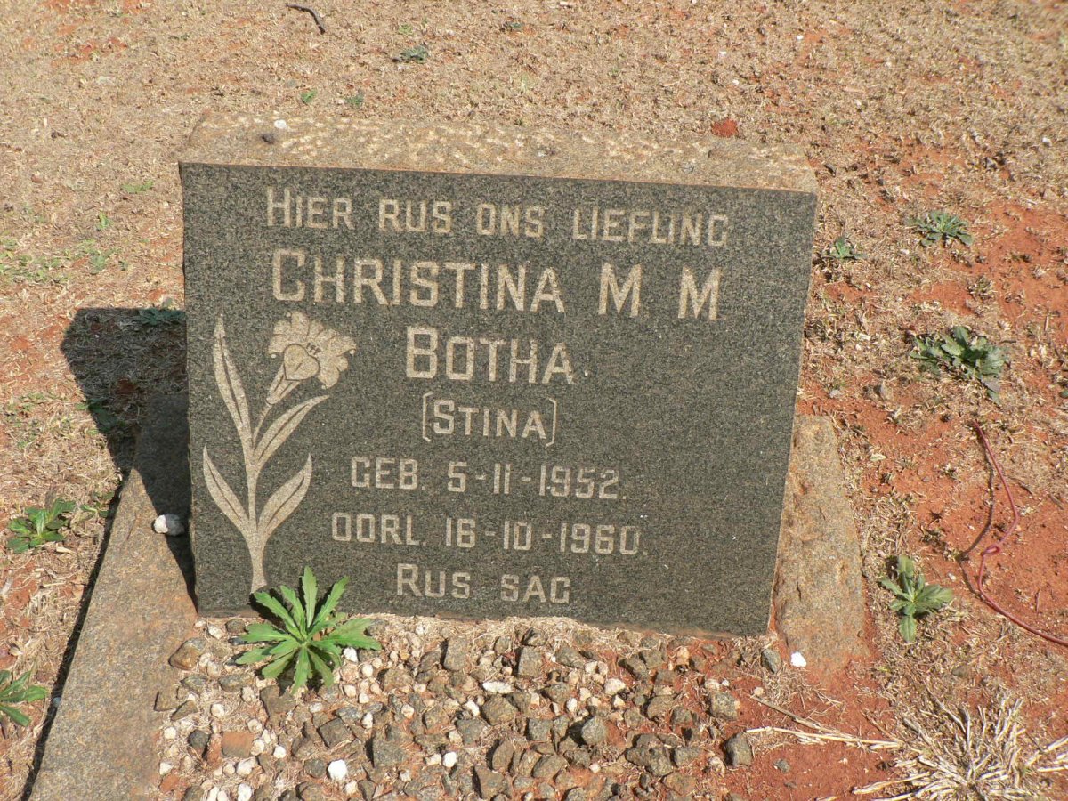 BOTHA Christina M.M. 1952-1960