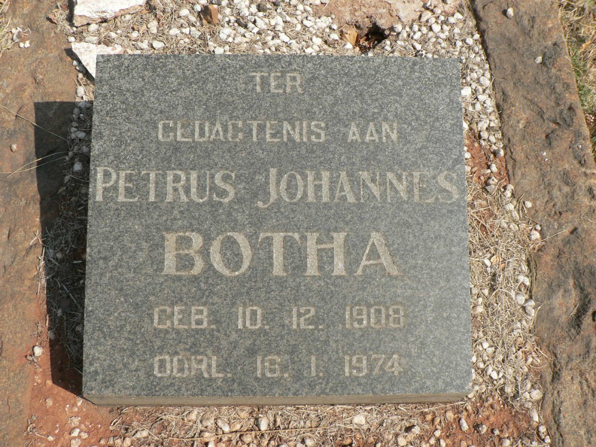 BOTHA Petrus Johannes 1908-1974