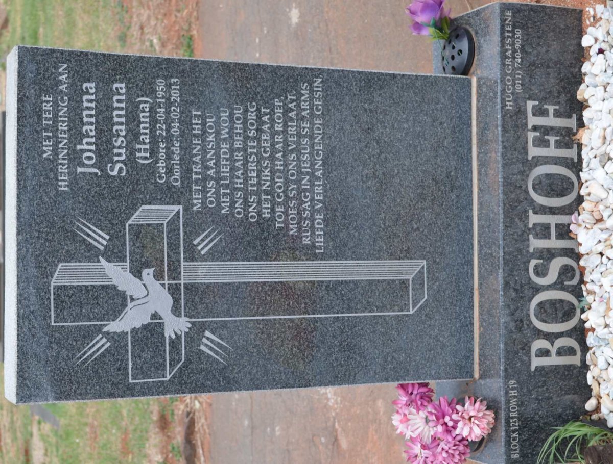 BOSHOFF Johanna Susanna 1950-2013