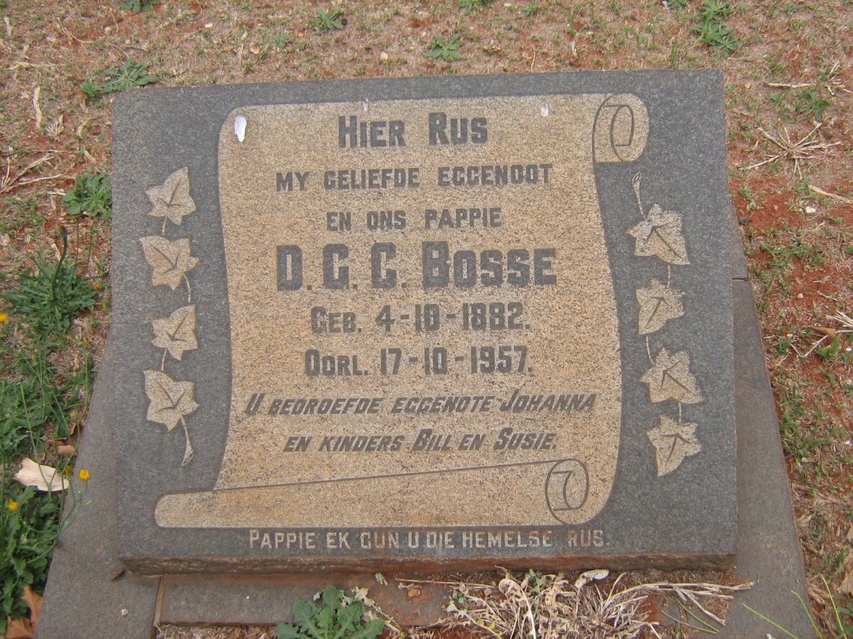 BOSSE D.G.C 1882-1957
