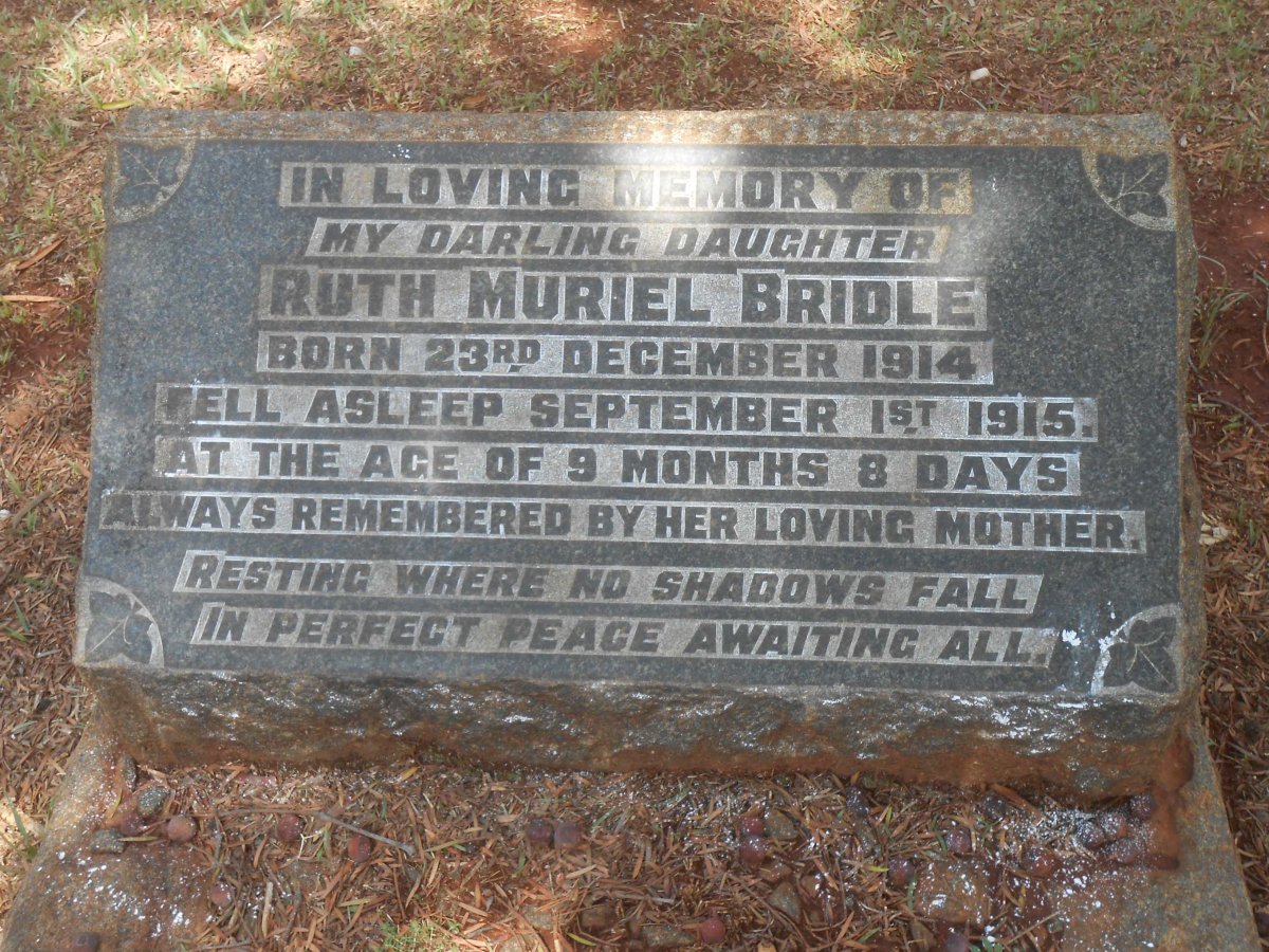 BRIDLE Ruth Muriel 1914-1915