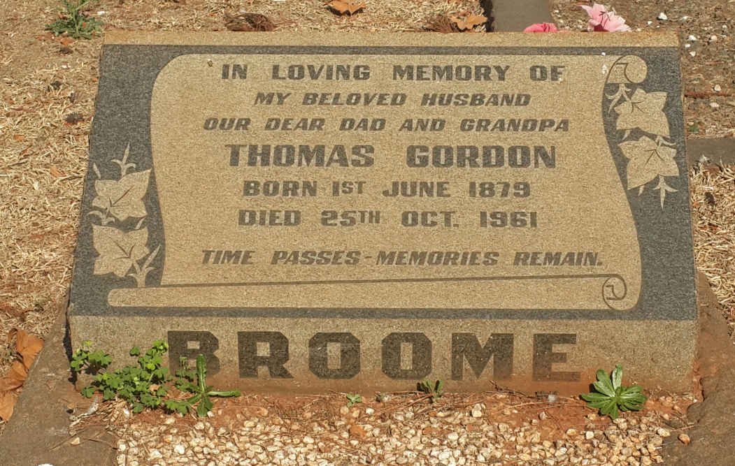 BROOME Thomas Gordon 1879-1961