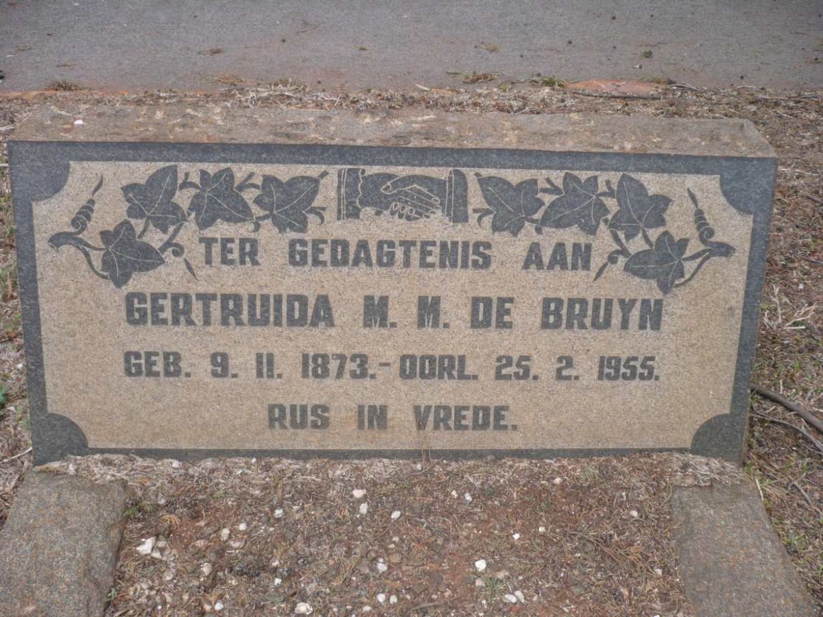 BRUYN Gertruida M.M., de 1873-1955