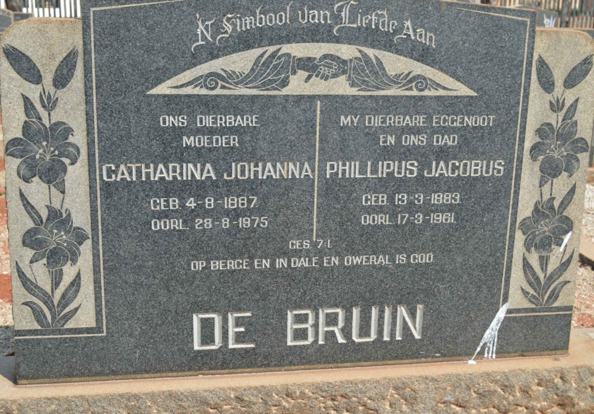 BRUIN Phillipus Jacobus, de 1883-1961 &amp; Catharina Johanna 1887-1975