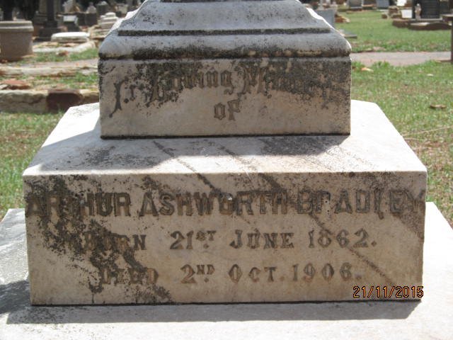 BRADLEY Arthur Ashworth 1862-1906