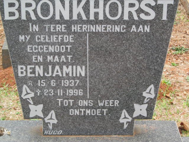 BRONKHORST Benjamin 1937-1996