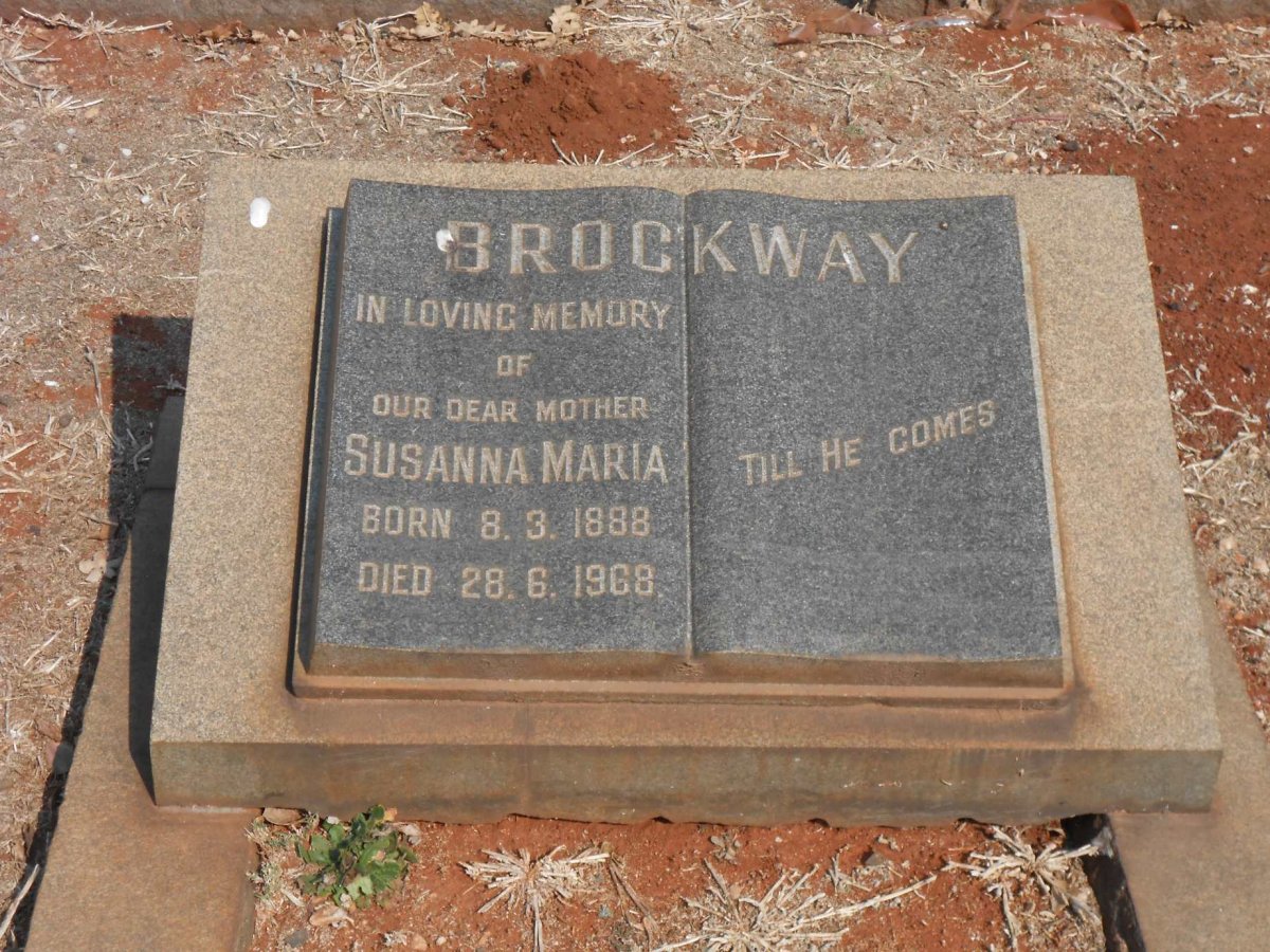 BROCKWAY Susanna Maria 1888-1968
