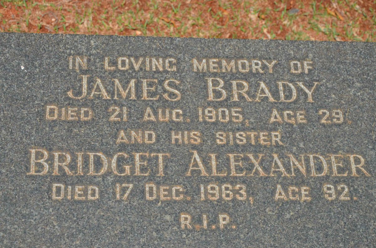 BRADY James -1905 :: ALEXANDER Bridget -1963