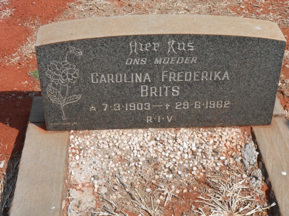 BRITS Carolina Frederika 1903-1962