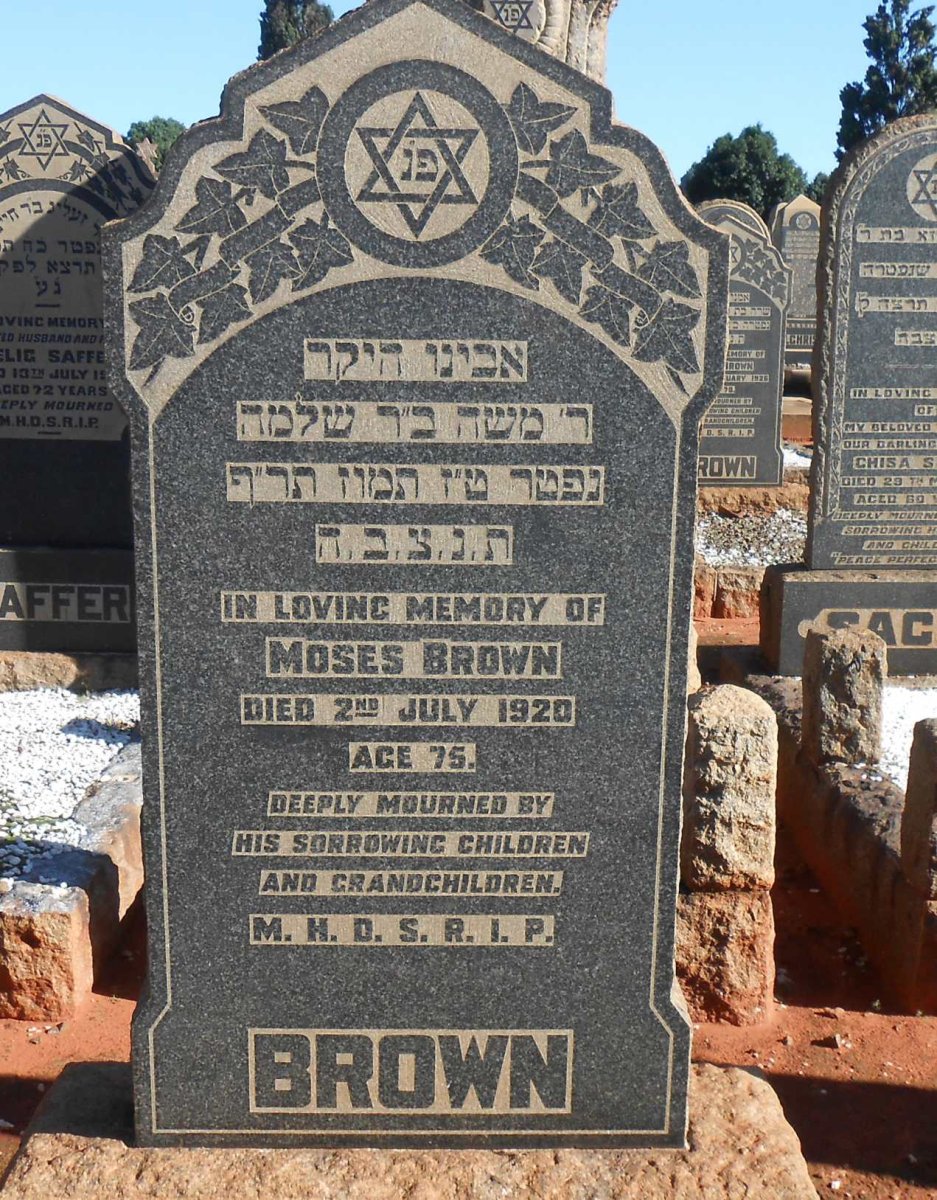 BROWN Moses -1920