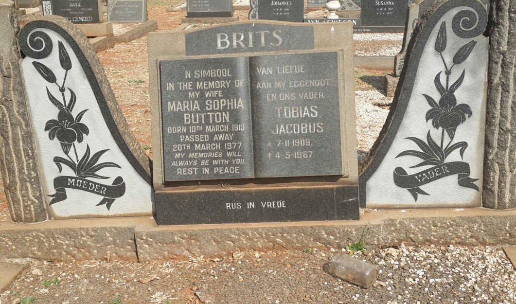 BRITS Tobias Jacobus 1909-1967 &amp; Maria Sophia BUTTON 1913-1977