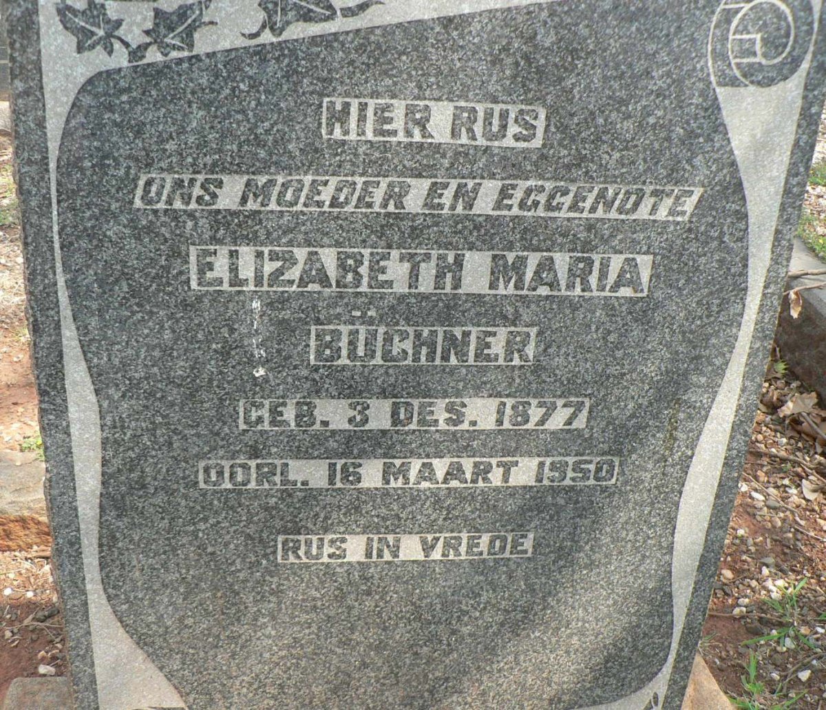 BUCHNER Elizabeth Maria 1877-1950