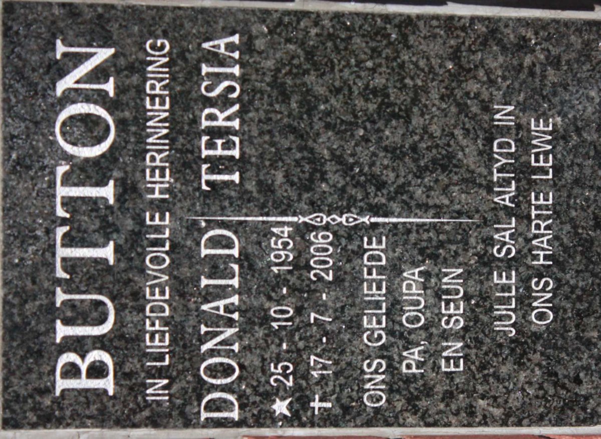 BUTTON Donald 1954-2006 &amp; Tersia