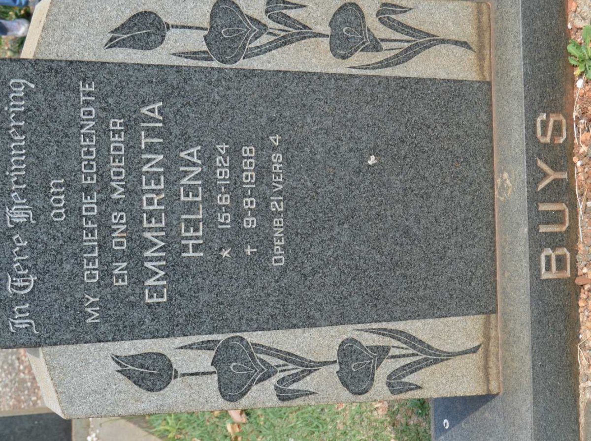 BUYS Emmerentia Helena 1924-1968