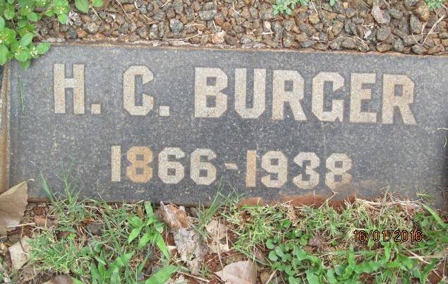 BURGER H.C. 1866-1938