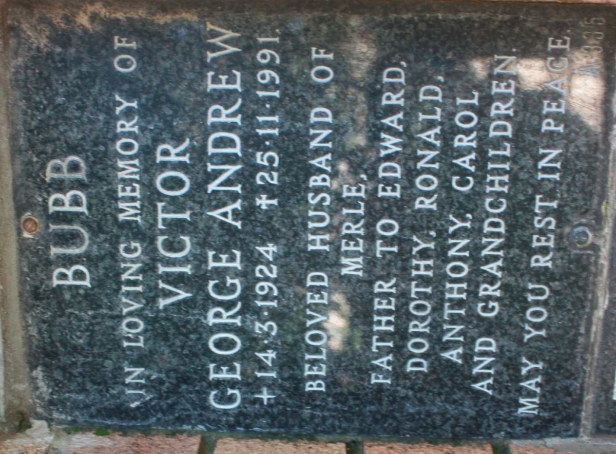 BUBB Victor George Andrew 1924-1991