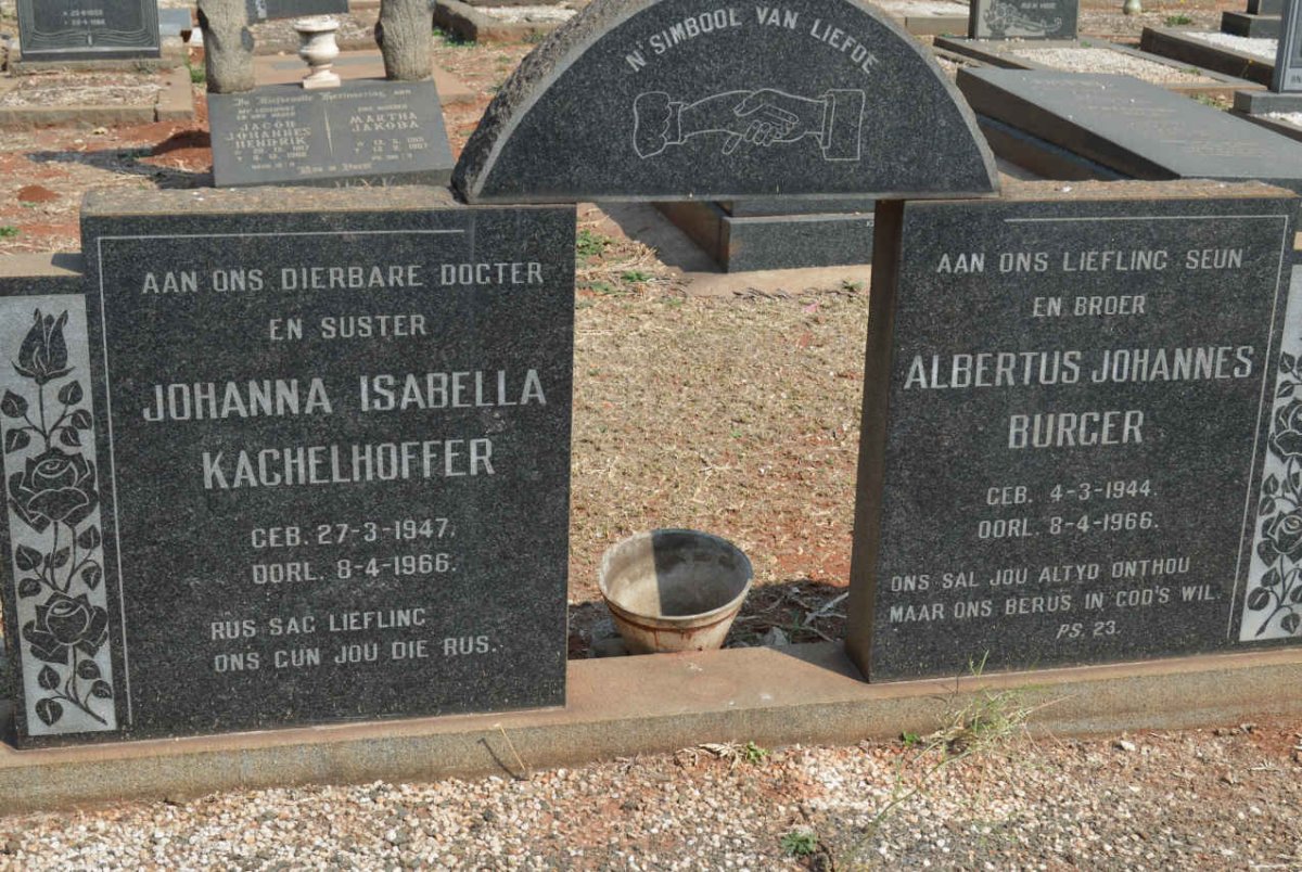 BURGER Albertus Johannes 1944-1966 :: KACHELHOFFER Johanna Isabella 1947-1966
