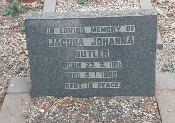 BUTLER Jacoba Johanna 1911-1962