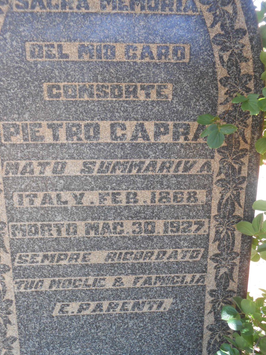 CAPRA Pietro 1868-1927