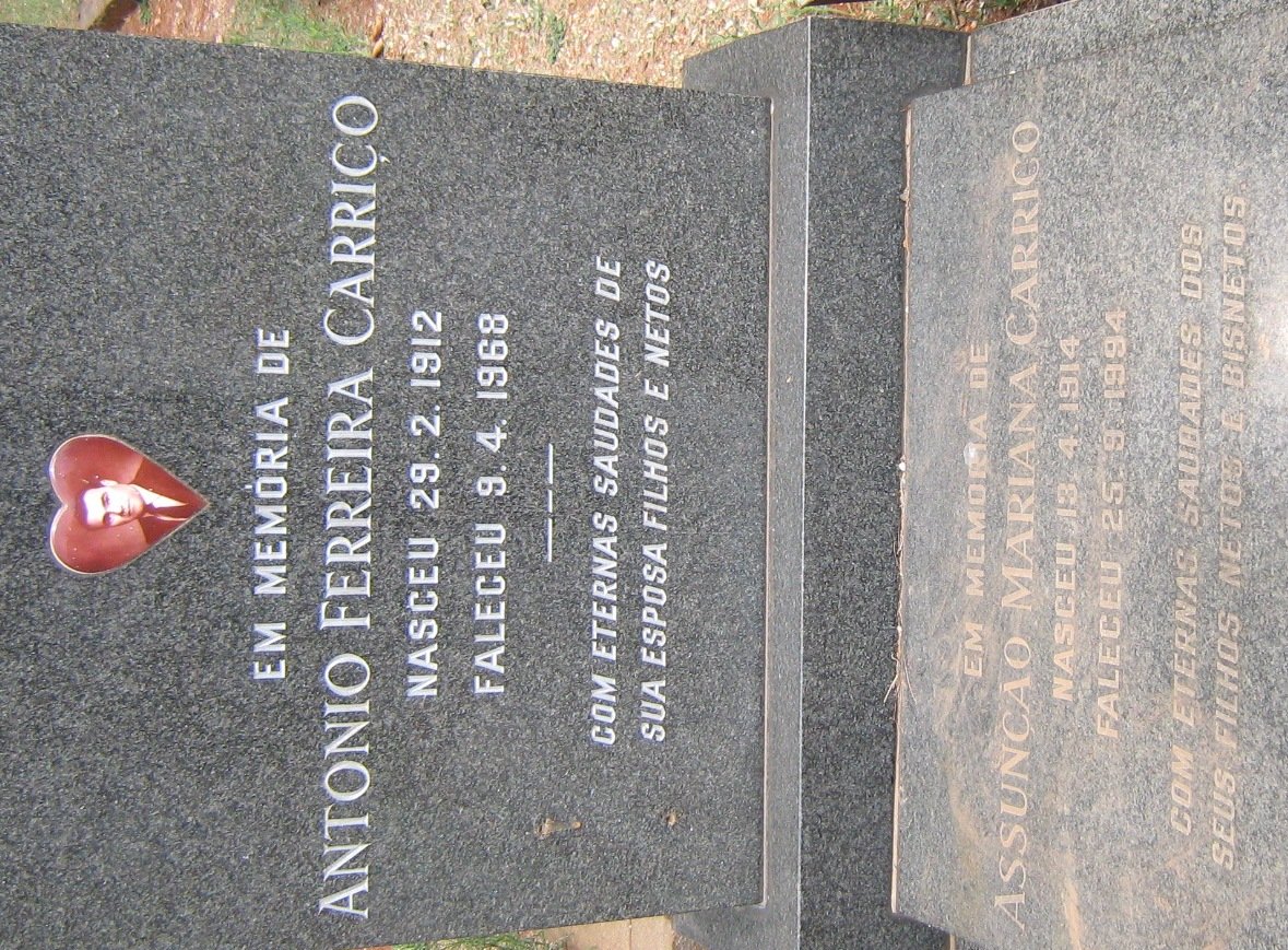 CARRIÇO Antonio Ferreira 1912-1968 &amp; Assunçao Mariana 1914-1994