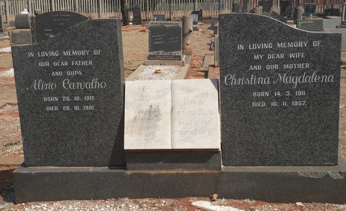 CARVALHO Alirio 1912-1981 &amp; Christina Magdalena 1911-1957