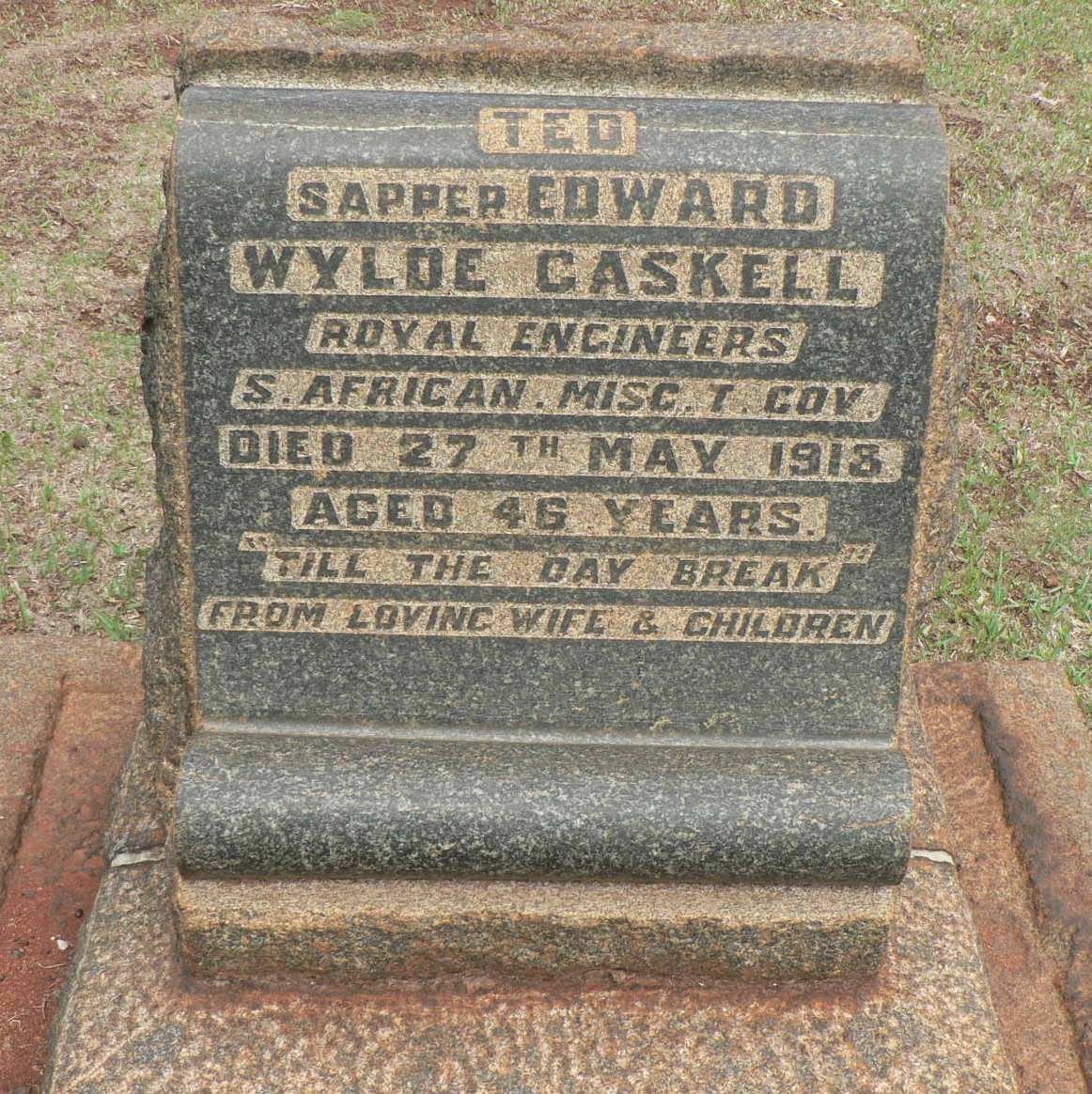 CASKELL Edward Wylde -1918