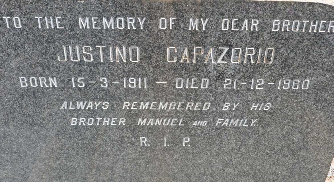 CAPAZORIO Justino 1911-1960 :: MORGADINHO Jusrino :: CAPAZARIO Mary 1924-2004 :: CAPAZORIO Jose 1949-1991