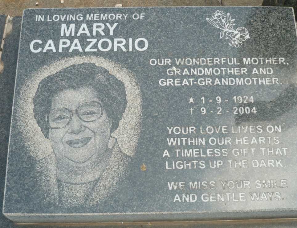 CAPAZORIO Justino 1911-1960 :: MORGADINHO Jusrino :: CAPAZARIO Mary 1924-2004 :: CAPAZORIO Jose 1949-1991