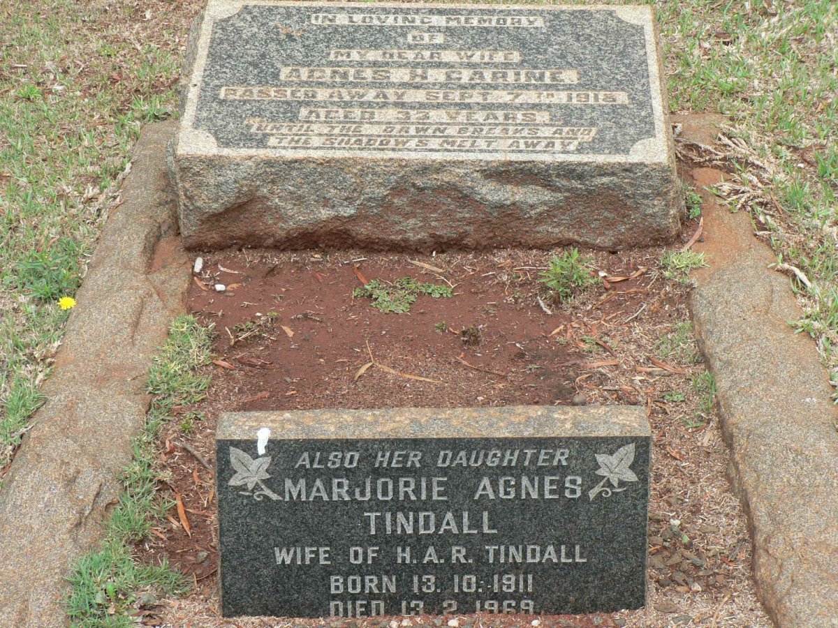 CARINE Agnes H. -1918 :: TINDALL Marjorie Agnes 1911-1969