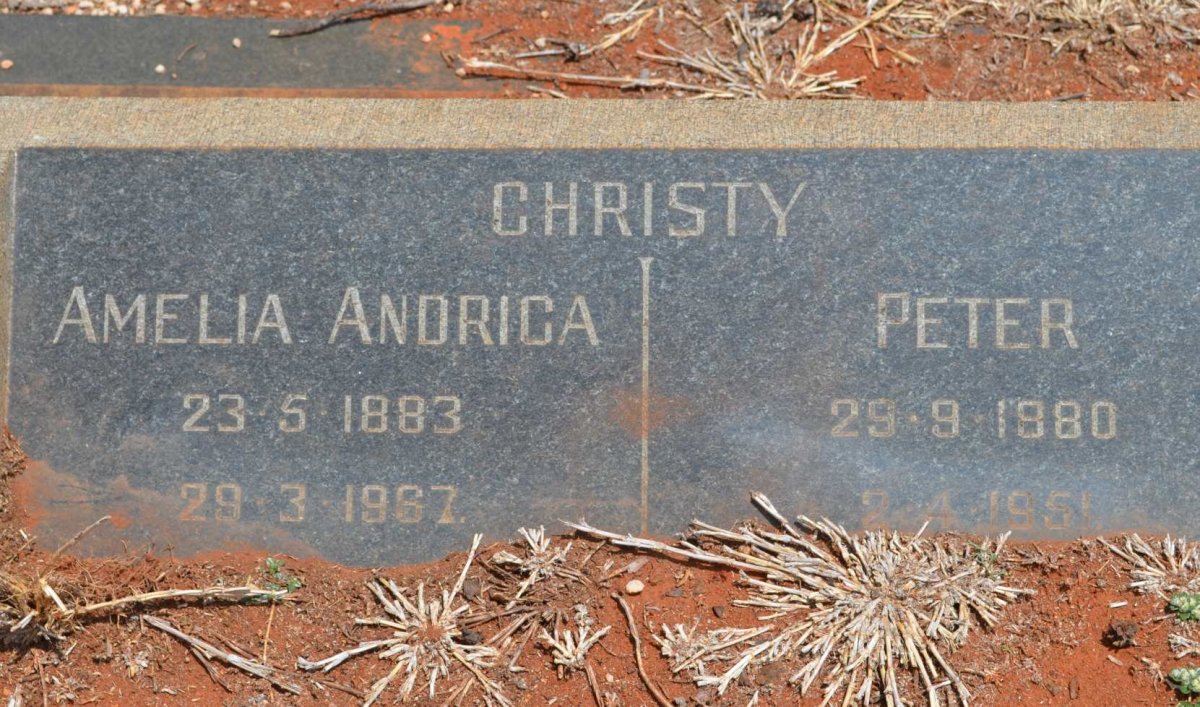 CHRISTY Peter 1880-1951 &amp; Amelia Andrica 1883-1967