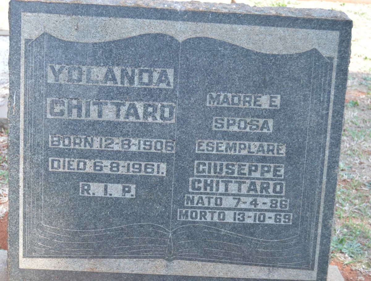 CHITTARO Giuseppe 1886-1969 :: CHITTARO Yolanda 1906-1961