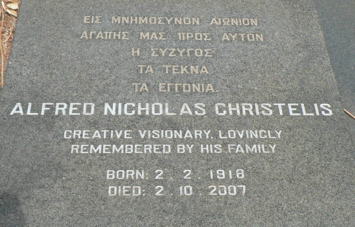 CHRISTELIS Alfred Nicholas 1918-2007
