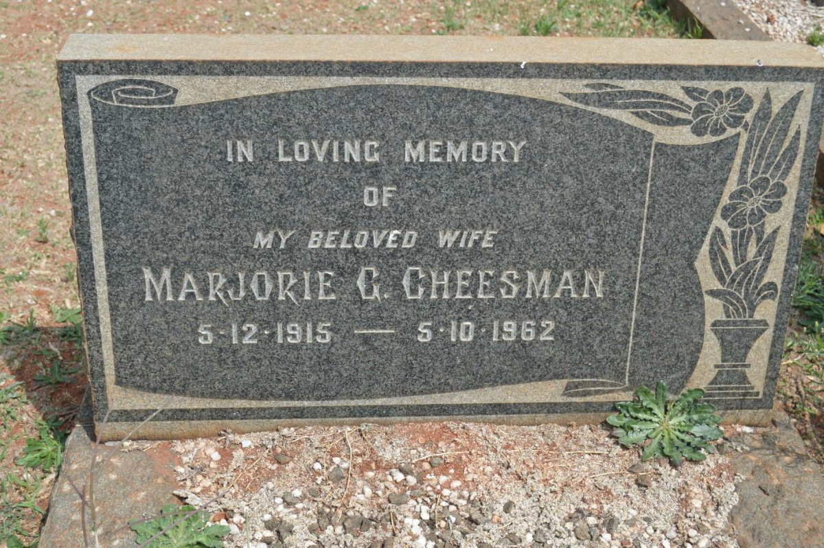 CHEESMAN Marjorie G. 1915-1962