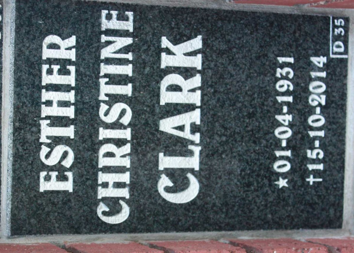 CLARK Esther Christine 1931-2014
