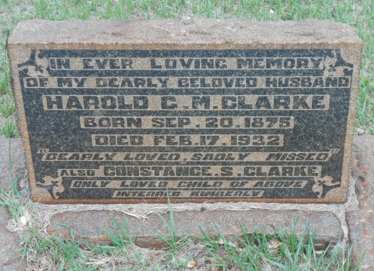 CLARKE Harold G.M. 1875-1932 :: CLARKE Constance S.