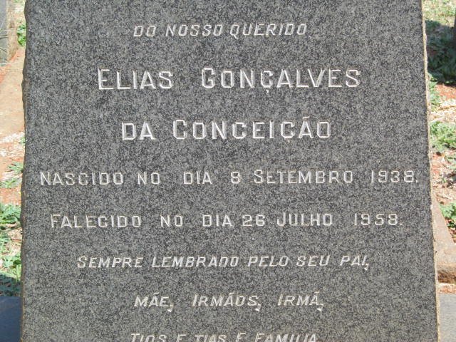 CONCEICÃO Elias Goncalves, da 1938-1958