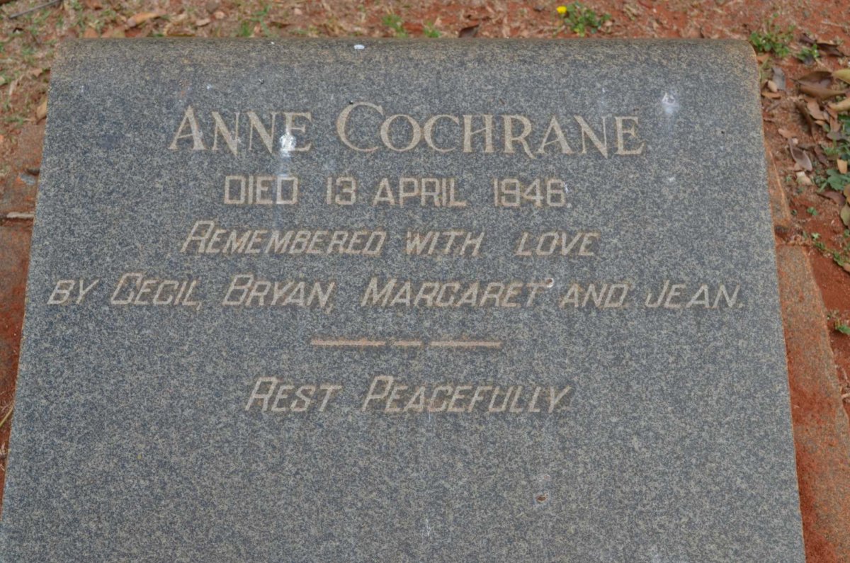 COCHRANE Anne -1946
