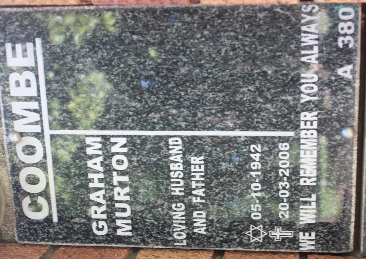 COOMBE Graham Murton 1942-2006