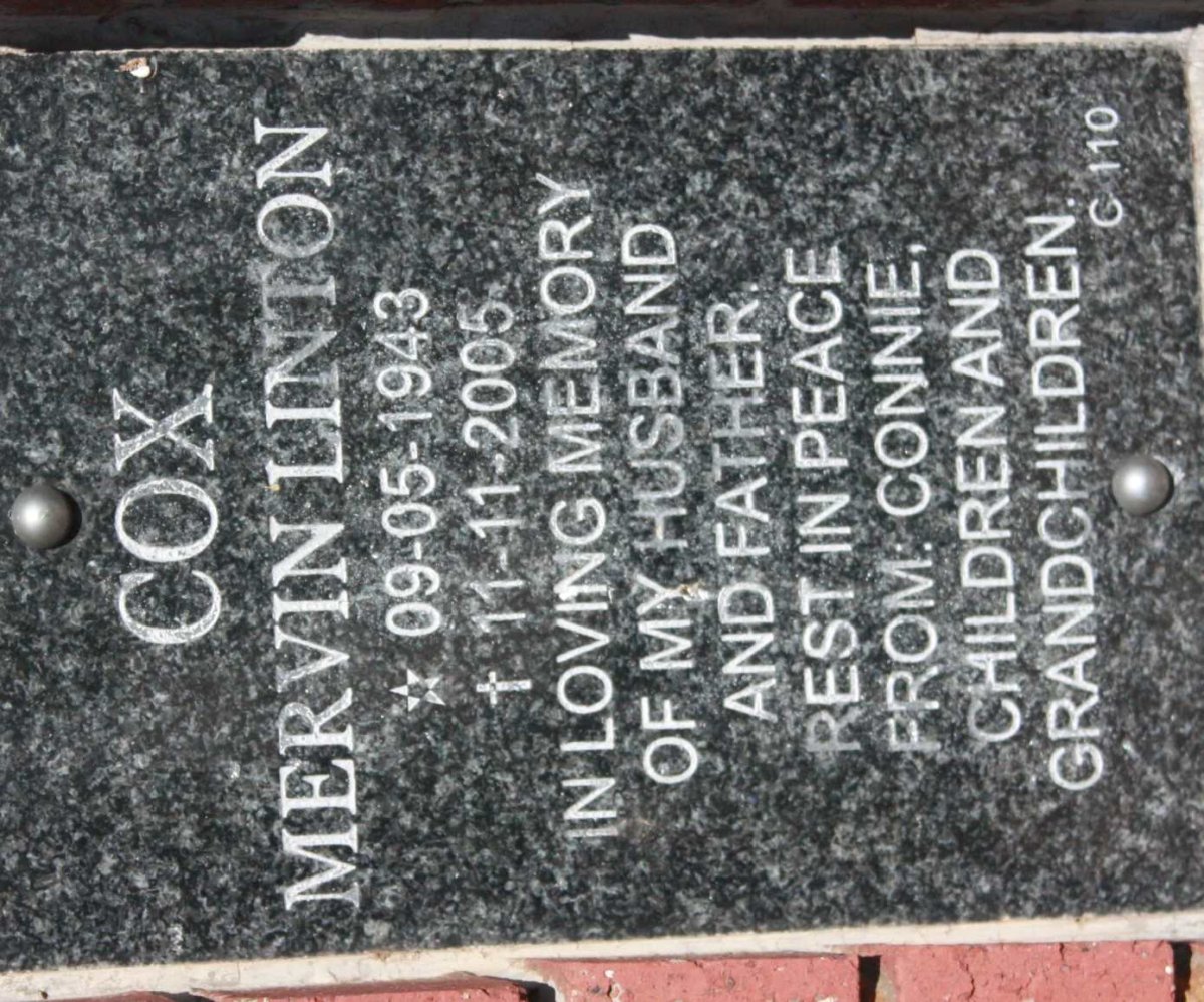 COX Mervin Linton 1943-2005