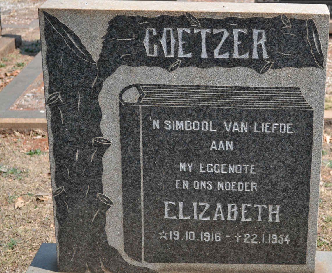 COETZER Elizabeth 1916-1954