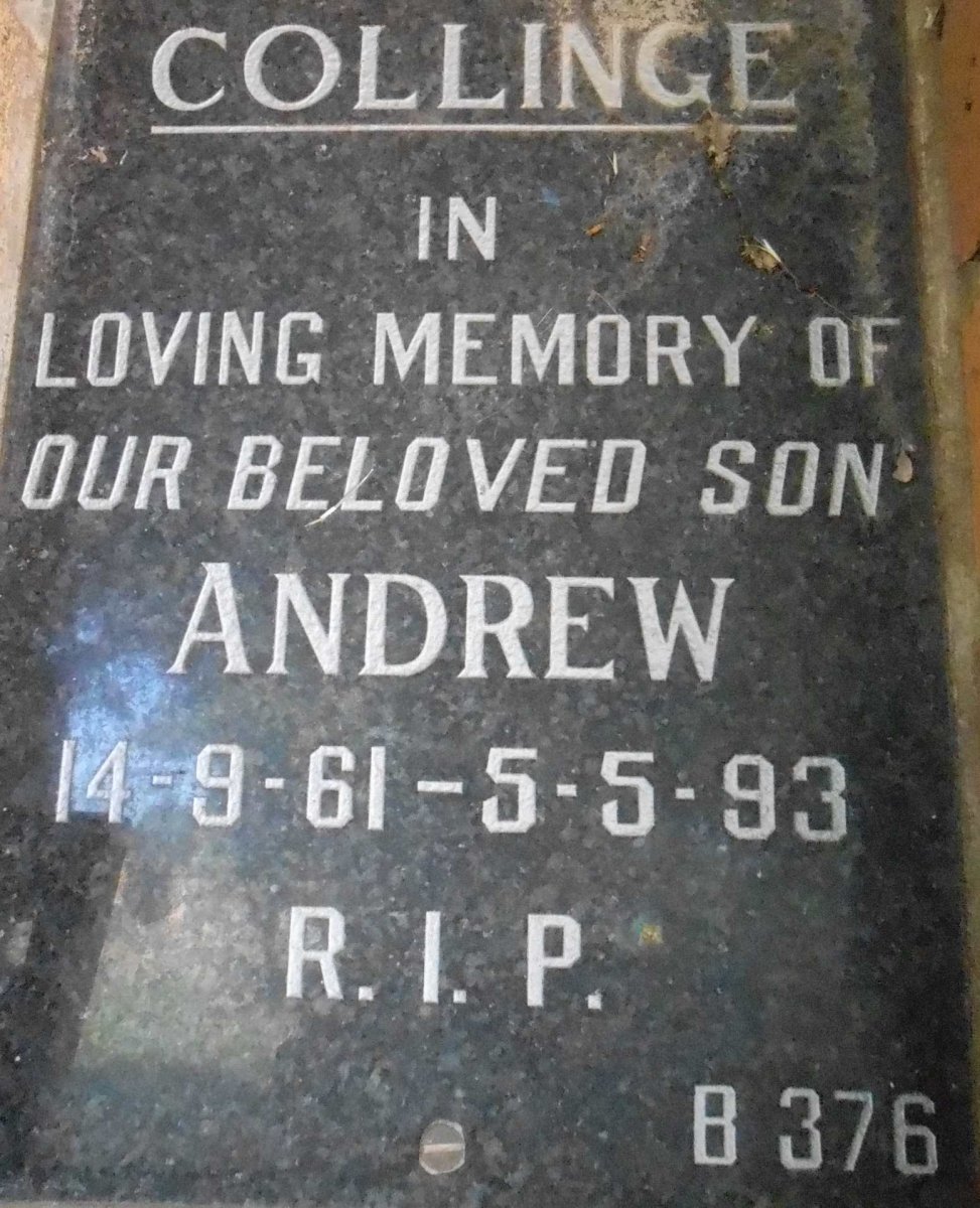 COLLINGE Andrew 1961-1993