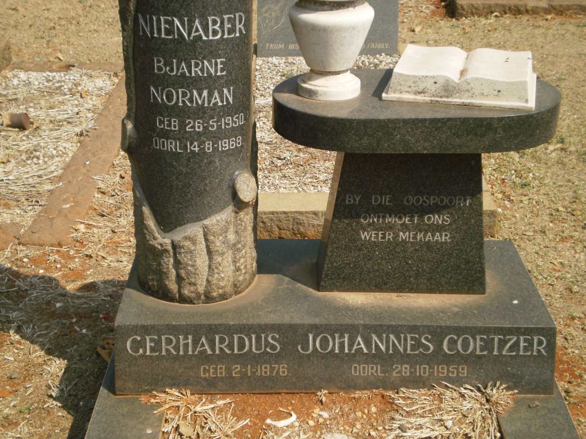 COETZER Gerhardus Johannes 1876-1959 :: NIENABER Bjarne Norman 1950-1968