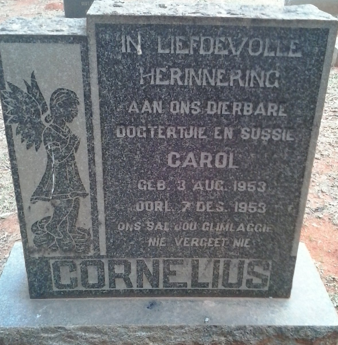 CORNELIUS Carol 1953-1953