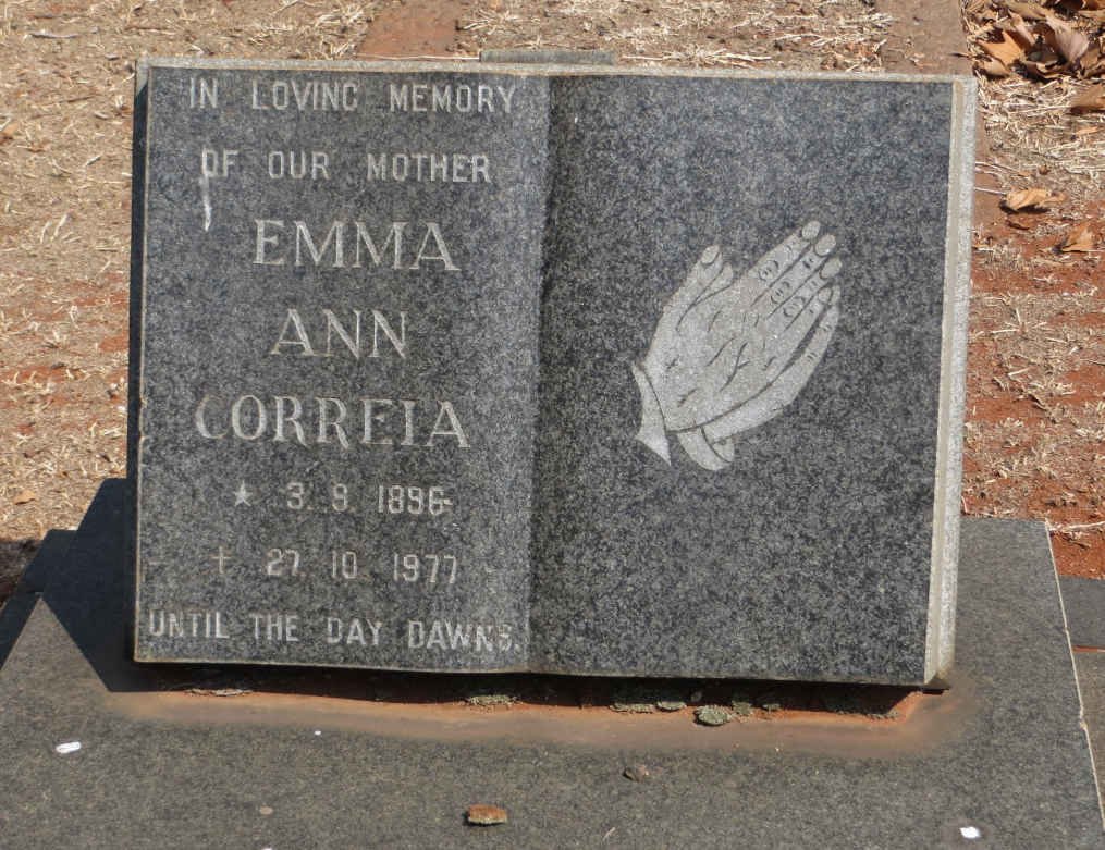 CORREIA Emma Ann 1896-1977
