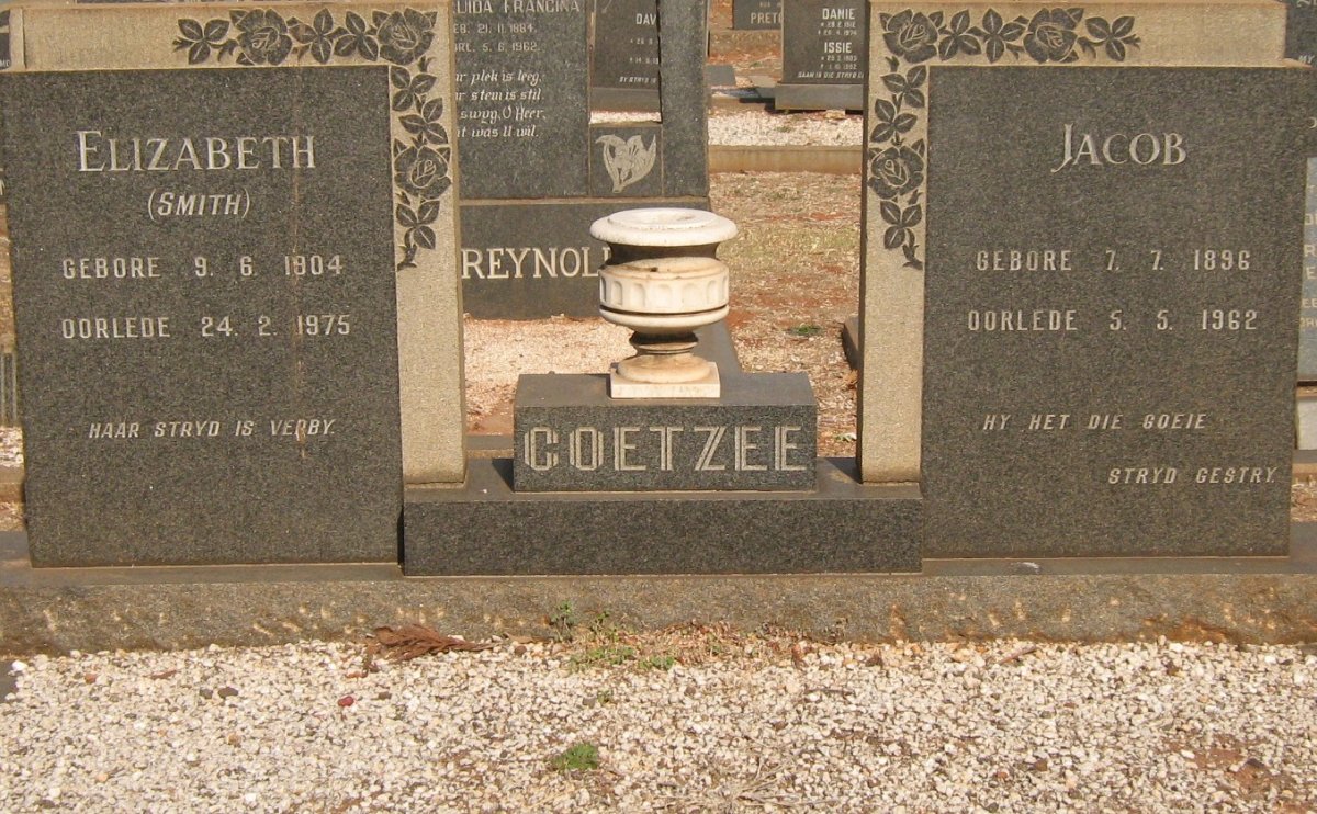COETZEE Jacob 1896-1962 &amp; Elizabeth SMITH 1904-1975