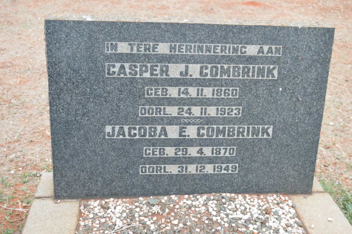 COMBRINK Casper J. 1860-1923 &amp; Jacoba E. 1870-1949
