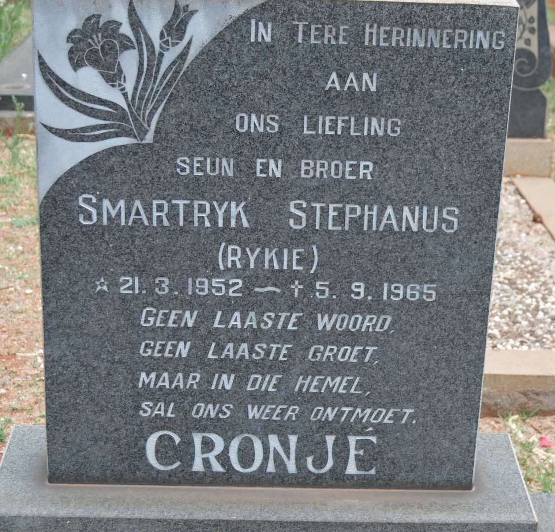 CRONJE Smartryk Stephanus 1952-1965